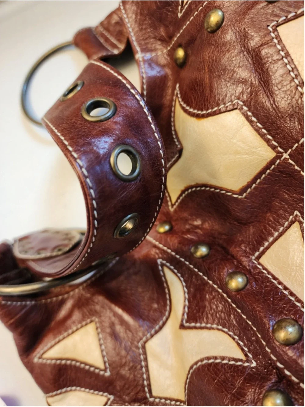 VINTAGE Sabina New York Leather Hobo Bag - Urban‎ Outfitters Y2K Boho Chic